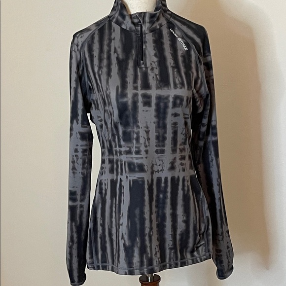 Women’s Under Armour ColdGear ¼ Zip Pullover Black Gray Long Sleeve Size L - Picture 1 of 5